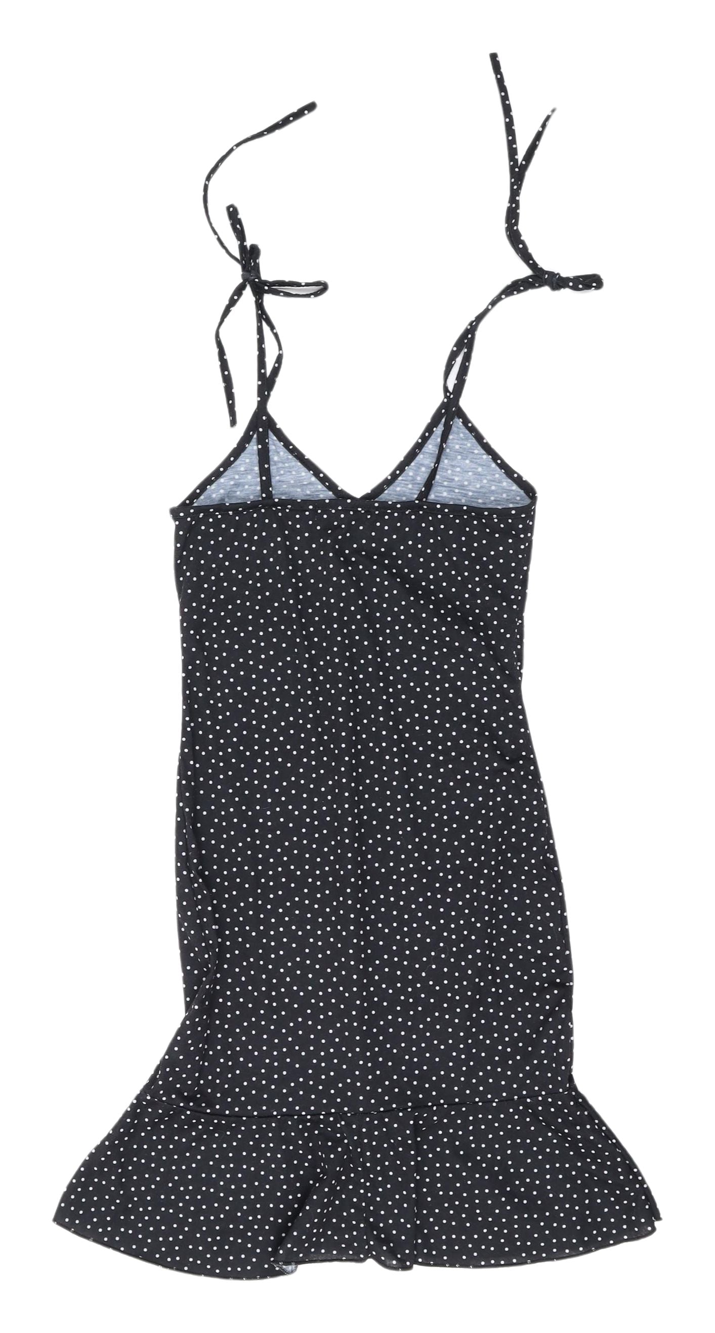 I Saw It First Women's Black Polka Dot Slip Dress