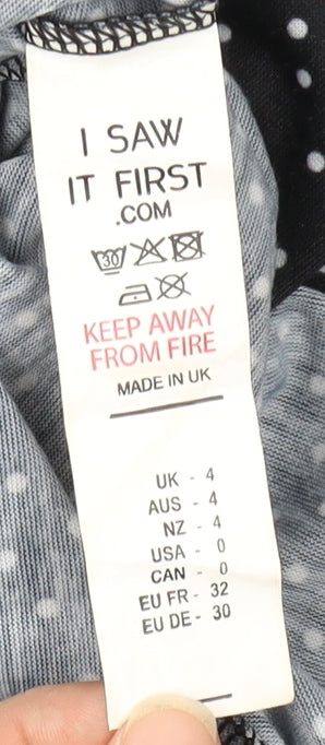 I Saw It First Women's Black Polka Dot Slip Dress