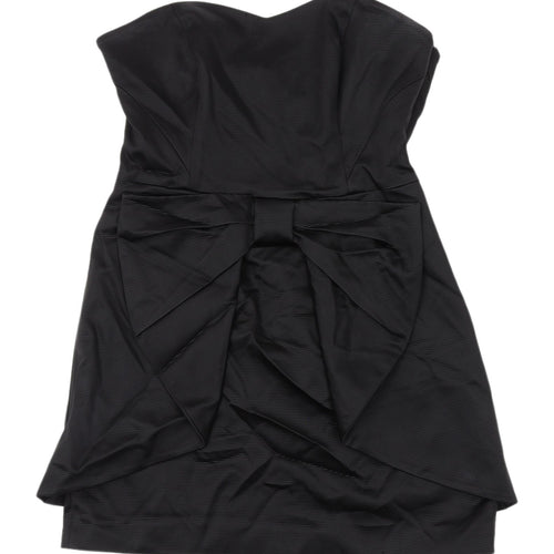Coast Women's Black Strapless Bow Dress - Size 12