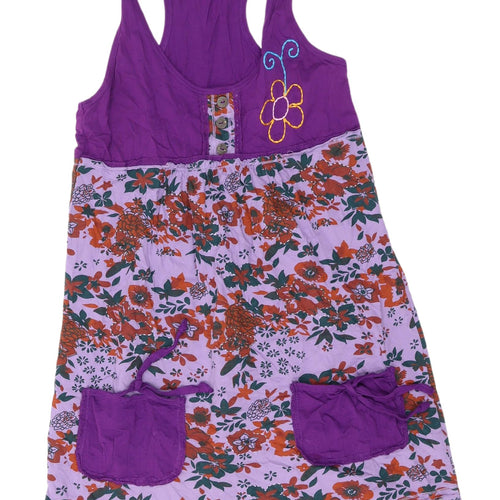 Joe Browns Women's Purple Floral Tank Dress UK 12