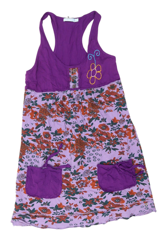 Joe Browns Women's Purple Floral Tank Dress UK 12