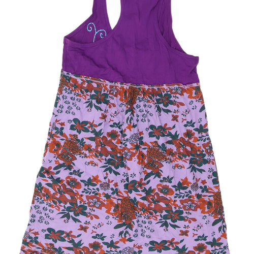 Joe Browns Women's Purple Floral Tank Dress UK 12