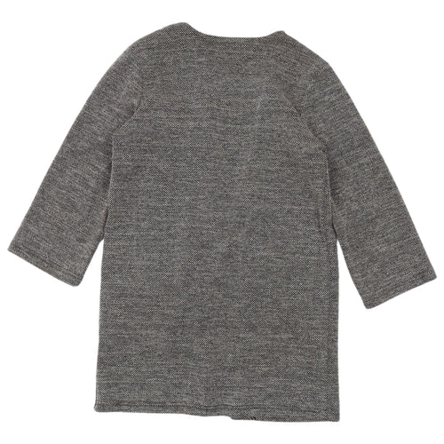 b.young Women's Grey Coatigan S Regular Open Knit