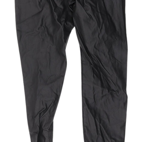 Zara Women's Black Skinny Faux Leather Jeggings