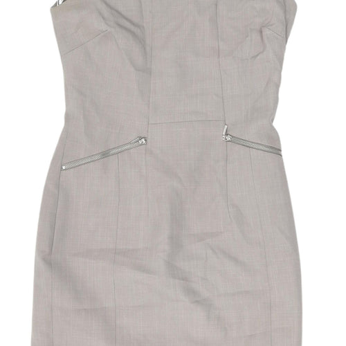 Collection London Grey Sheath Dress, Size 8, Business Wear