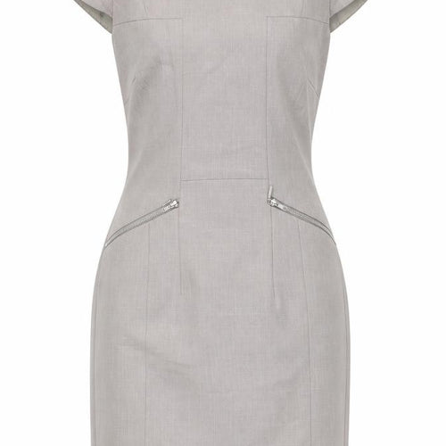 Collection London Grey Sheath Dress, Size 8, Business Wear