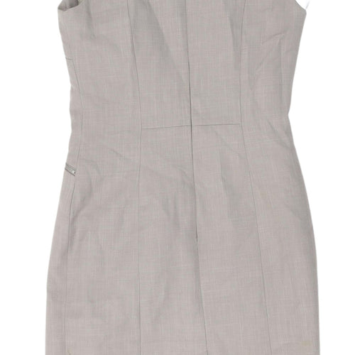 Collection London Grey Sheath Dress, Size 8, Business Wear