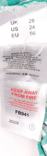 Simply Be Women's Green Check Cropped Trousers