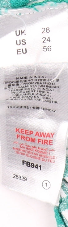 Simply Be Women's Green Check Cropped Trousers