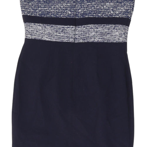 Marks and Spencer Women's Blue Knee Length Sheath Dress