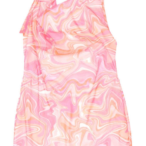 PrettyLittleThing Women's Multicoloured Halter Mini Dress