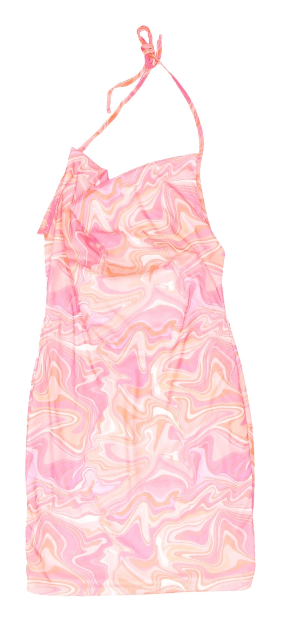 PrettyLittleThing Women's Multicoloured Halter Mini Dress