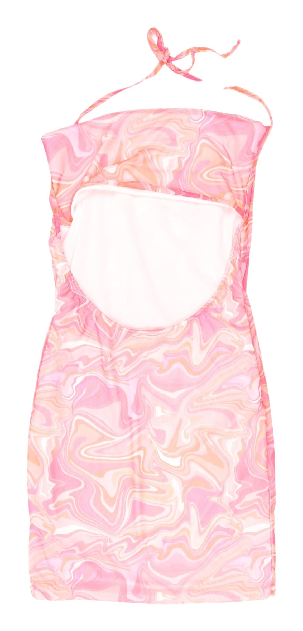 PrettyLittleThing Women's Multicoloured Halter Mini Dress