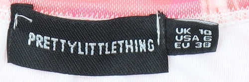 PrettyLittleThing Women's Multicoloured Halter Mini Dress