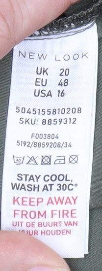 New Look Women's Green Collared Blouse Size 20