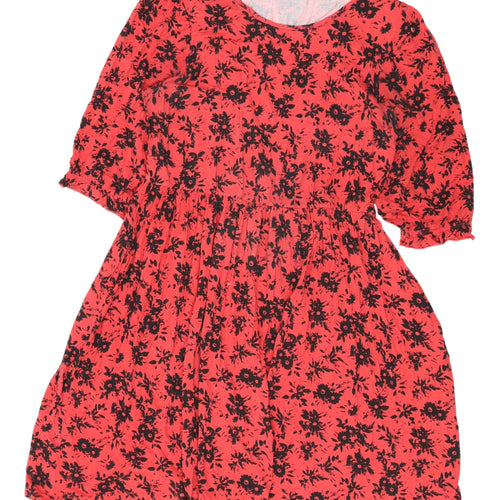 JD Williams Red A-Line Women’s Floral Dress Size 16