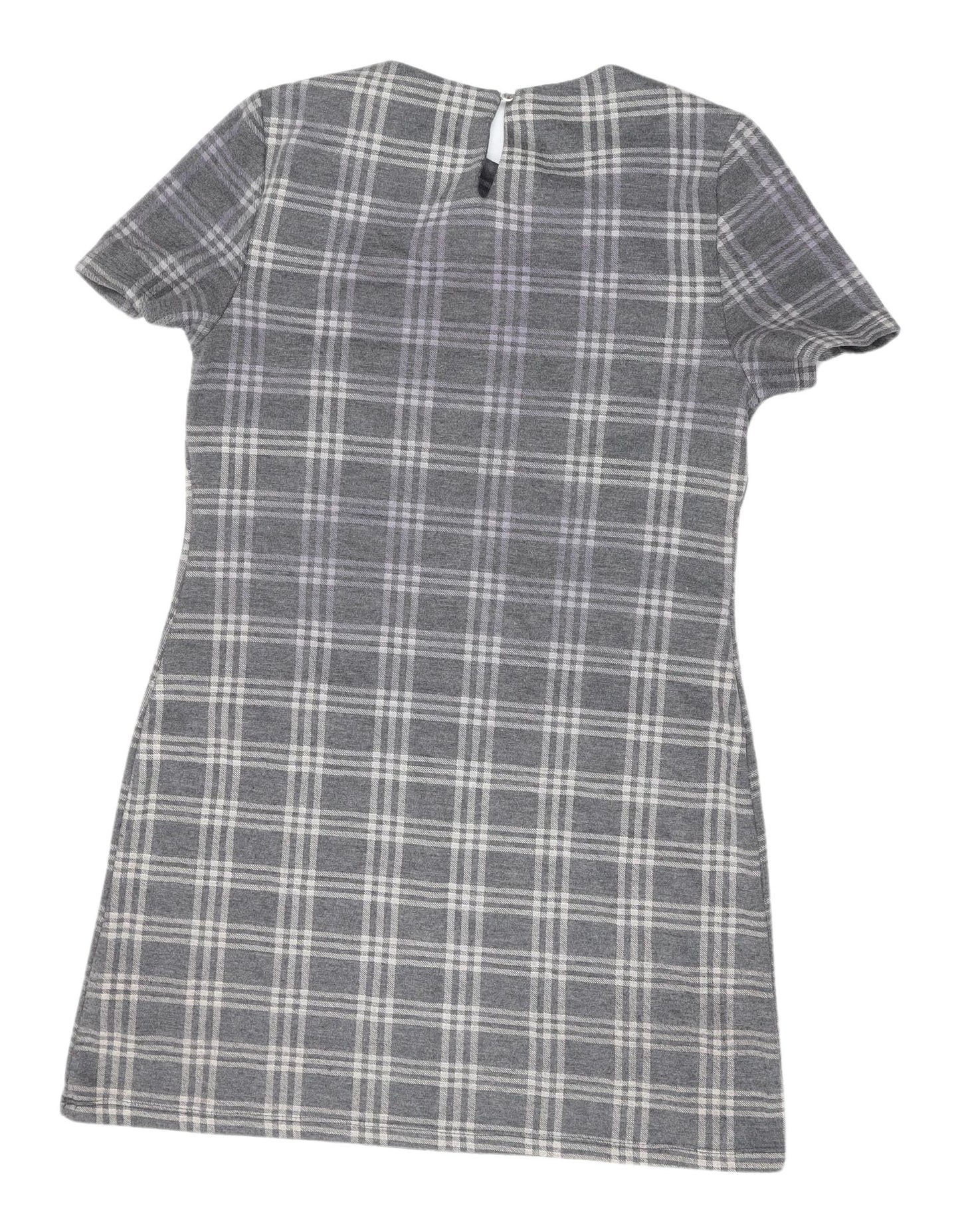 Dorothy Perkins Women's Grey Plaid Shift Dress Size 8