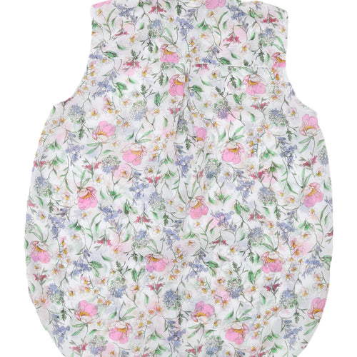 H&M Women's Floral Sleeveless Chiffon Blouse Size 8