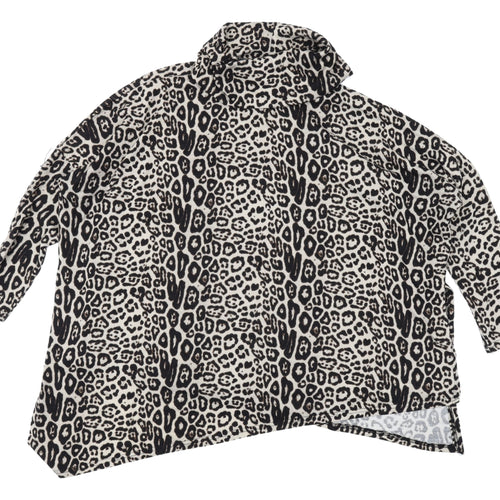 New Look Women's Multicolour L Tunic Animal Knit