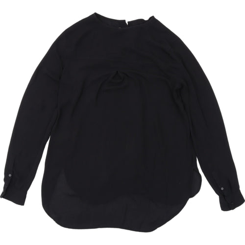 H&M Women's Black Long Sleeve Blouse, Size 8