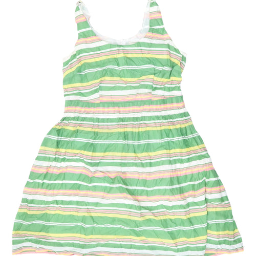 Boden Women's Multicoloured Striped A-Line Dress Size 8
