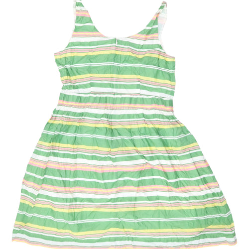 Boden Women's Multicoloured Striped A-Line Dress Size 8