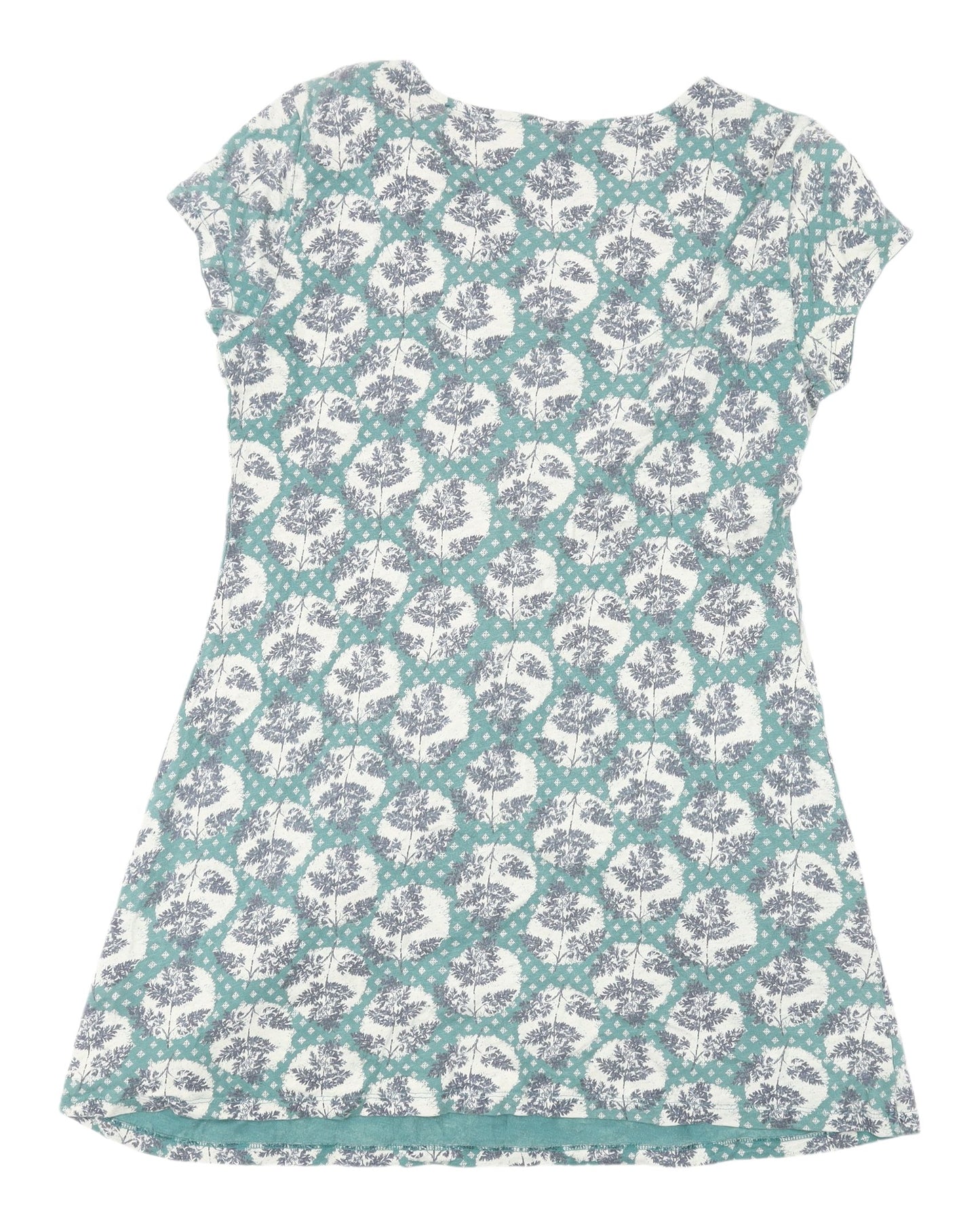 White Stuff Women's Green Floral T-Shirt Dress Size 12