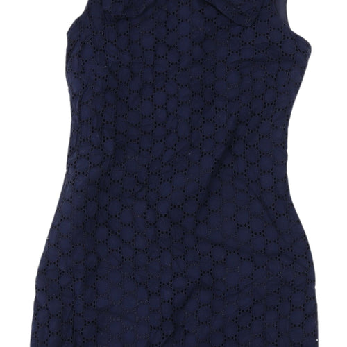 Dorothy Perkins Women's Blue Lace Sheath Dress Size 8