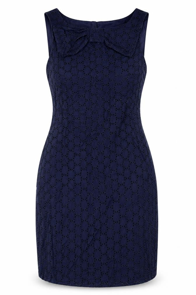 Dorothy Perkins Women's Blue Lace Sheath Dress Size 8