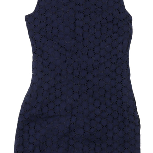 Dorothy Perkins Women's Blue Lace Sheath Dress Size 8