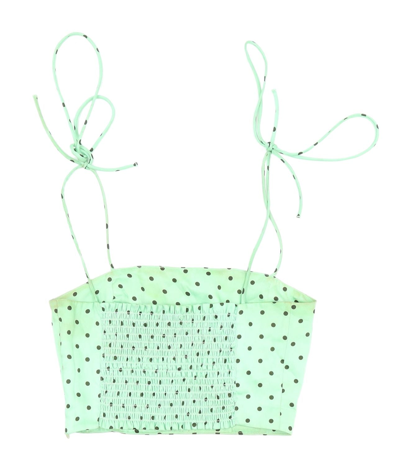 Zara Women Mint Polka Dot Crop Top Size S