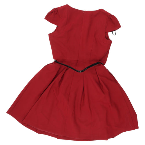 New Look Women's Red Fit & Flare Dress Size 12