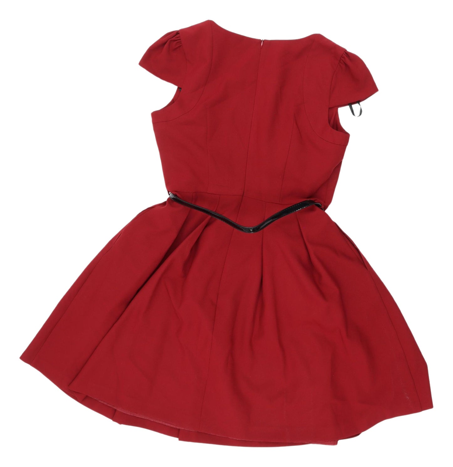 New Look Women's Red Fit & Flare Dress Size 12