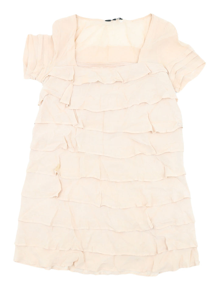 ASOS Women's Beige Short Shift Dress Size 8