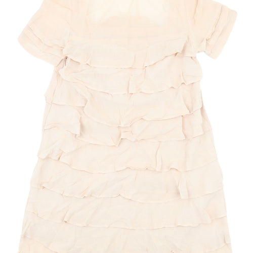 ASOS Women's Beige Short Shift Dress Size 8