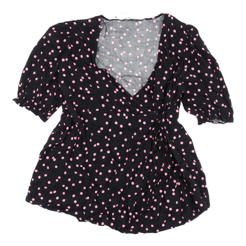 Marks and Spencer Women's Black Polka Dot Tunic Size 14