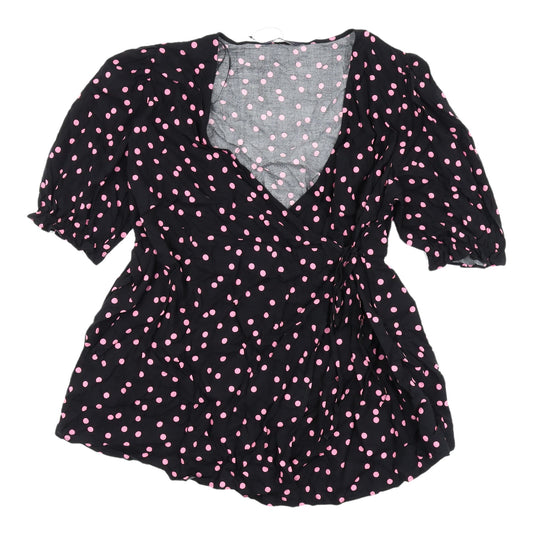 Marks and Spencer Women's Black Polka Dot Tunic Size 14