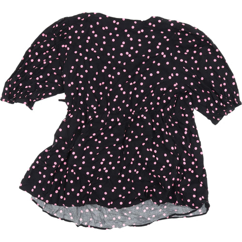 Marks and Spencer Women's Black Polka Dot Tunic Size 14