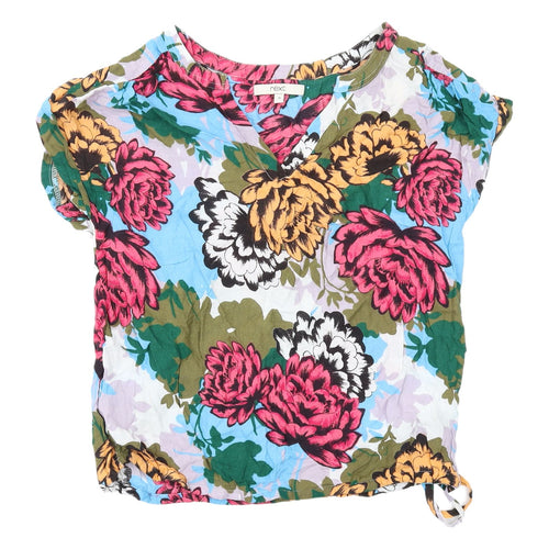 Next Women's Multicoloured Viscose Floral Blouse Size 10