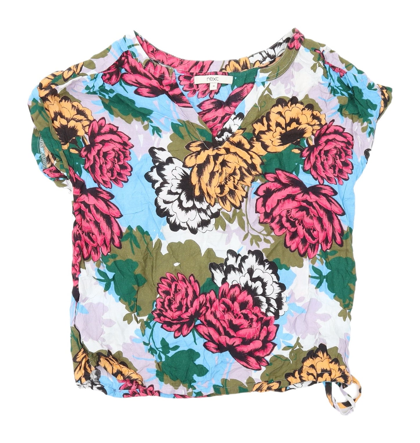 Next Women's Multicoloured Viscose Floral Blouse Size 10