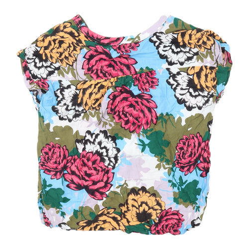 Next Women's Multicoloured Viscose Floral Blouse Size 10