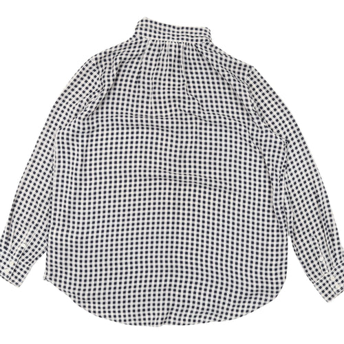 H&M Women's Black Check Button-Up Shirt Size 12