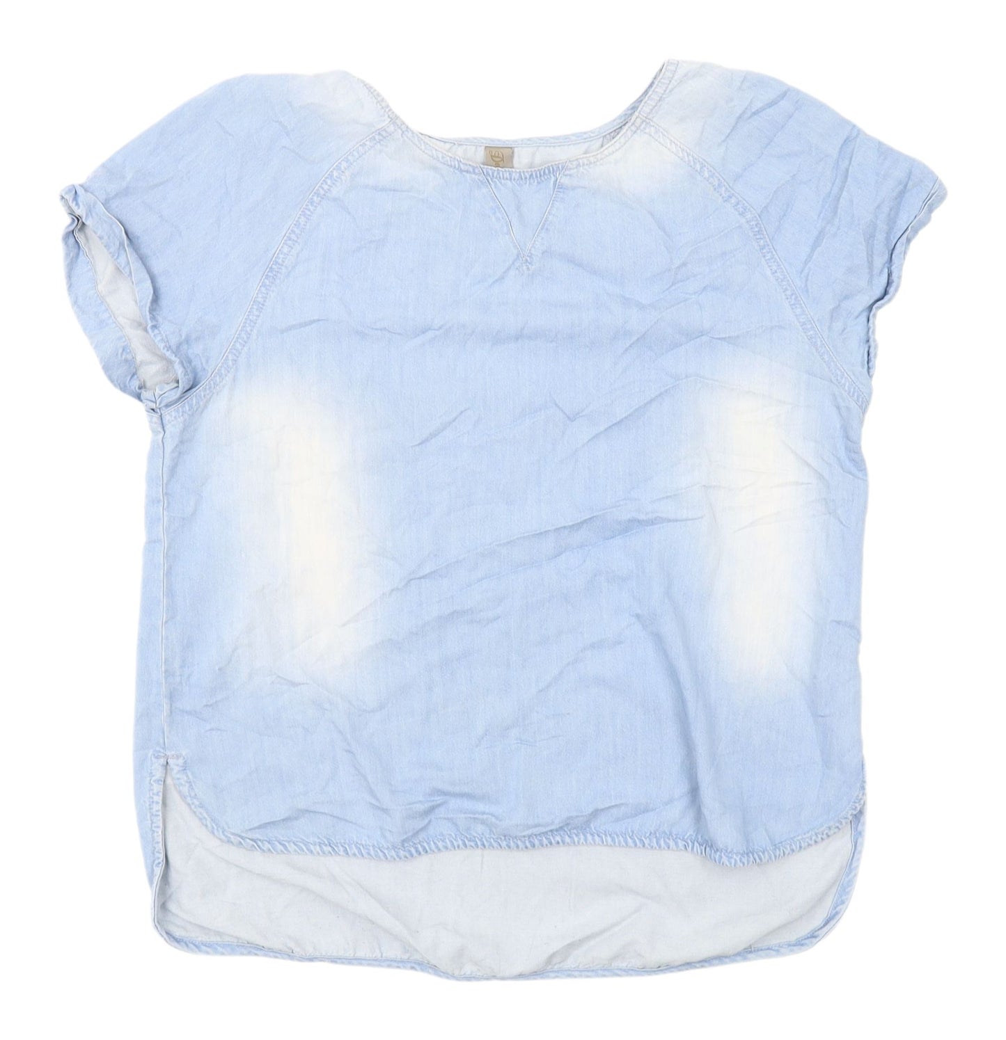 Denim Co. Women's Blue Short Sleeve Top Size 14