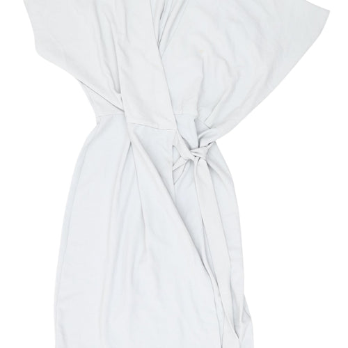 Topshop Women’s White Wrap Dress Sleeveless Size 12