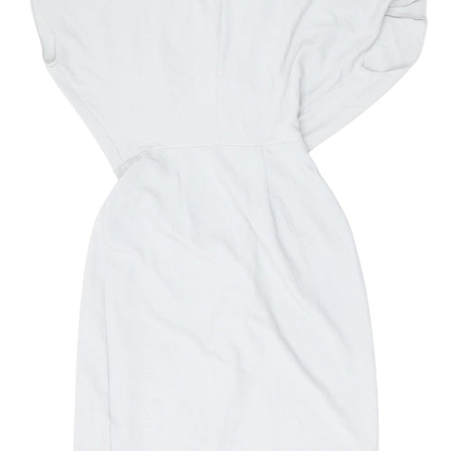 Topshop Women’s White Wrap Dress Sleeveless Size 12
