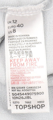 Topshop Women’s White Wrap Dress Sleeveless Size 12