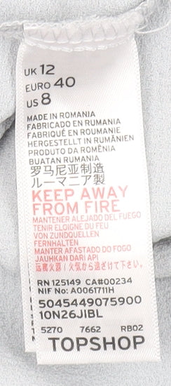 Topshop Women’s White Wrap Dress Sleeveless Size 12