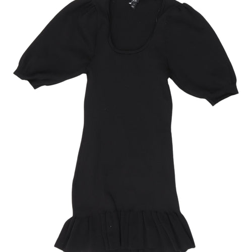 River Island Black Bodycon Dress Women Size 14