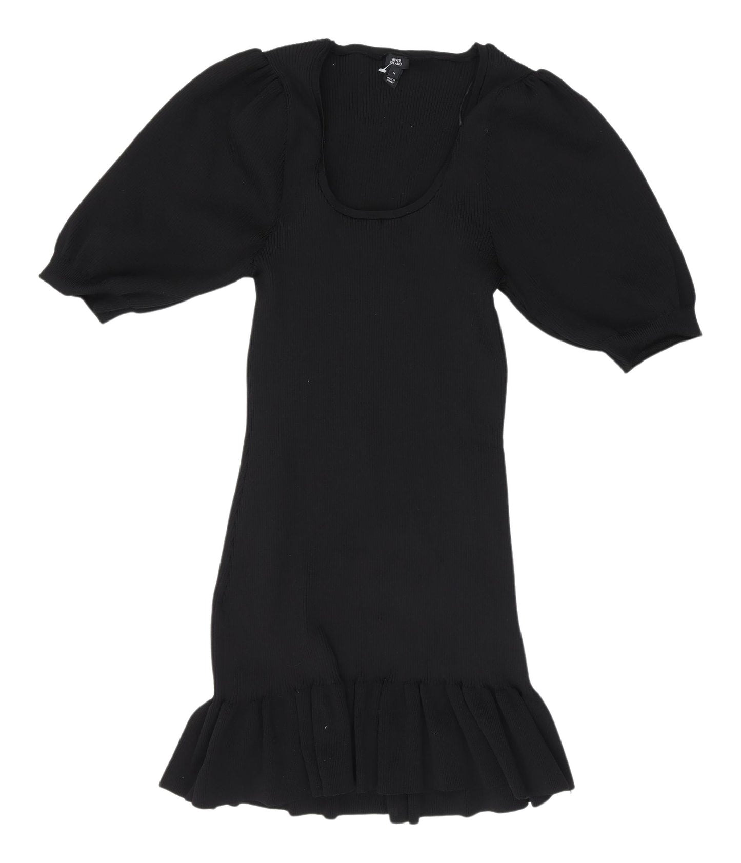 River Island Black Bodycon Dress Women Size 14