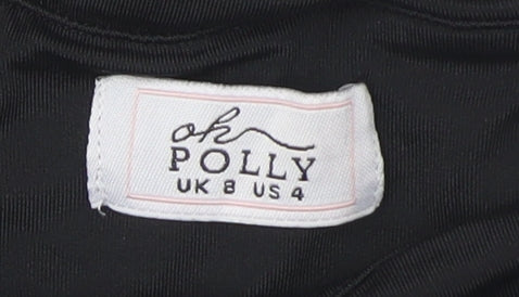 Oh Polly Women's Black Bodycon Dress Size 8
